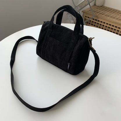 Mini Corduroy Tote Shoulder Crossbody Bag