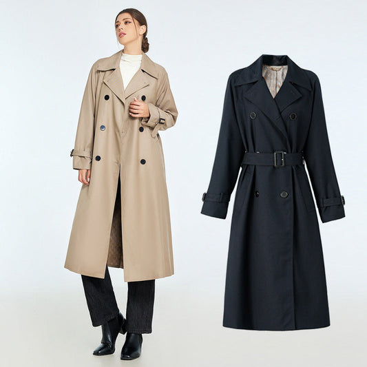 Trench Autumn And Winter Women's Mid-length High-grade Sense Petite Coats